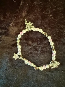 Angel And Fairy’s Pearlescent Bracelet Made With Love Stretch Bracelet - Picture 1 of 2