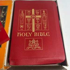 The Holy Bible - Douay-Challoner - Confraternity - Papal Edition VTG 1952 Clean - Imagen 1 de 9