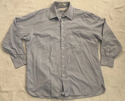 Camisa John W Nordstrom Para Hombre Azul Talla 17 1/2-34 Vestido Clásico Profesional Foto 1 de 4