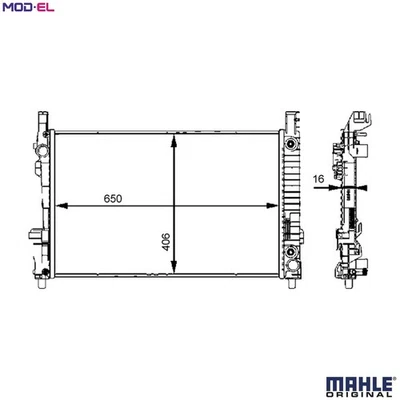 RADIATOR ENGINE COOLING CR 661 000S FOR MERCEDES-BENZ M 266.960 OM640.942 2.0L - Image 1 of 4