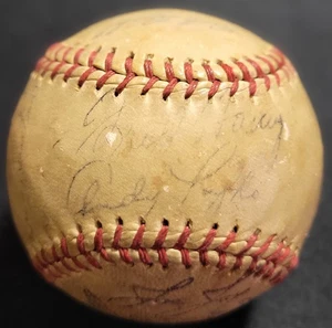 1958 MILWAUKEE BRAVES VINTAGE FACSIMILE AUTOGRAPHED BALL  - Picture 1 of 5