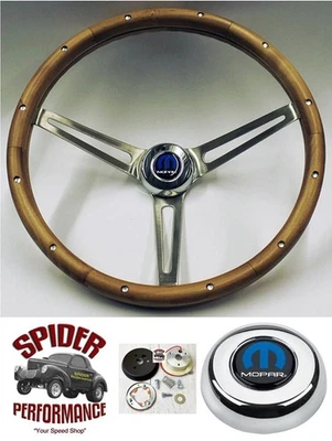 1968-1969 Dodge wood steering wheel MOPAR 15" MUSCLE CAR WALNUT - Image 1 of 4