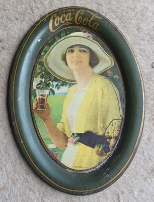 Vintage 1920 Coca Cola Tip Tray- Golfer Girl - Nice!!, Free Shipping! - Image 1 of 3