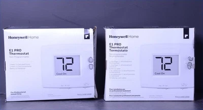 2 Honeywell Home TH1110E1000 Honeywell E1 PRO Basic Non-PROGRAMMABLE Thermostat - Image 1 of 4