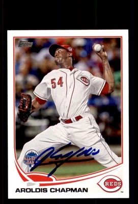 Signed Baseball Card Auto Aroldis Chapman 2013 Topps Update #US286 Reds - Image 1 of 2