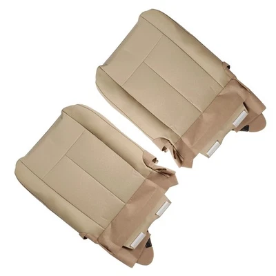 2PC For Ford Expedition Driver & Passenger Leather Bottom Seat Cover Tan 07-14 - Image 1 of 4