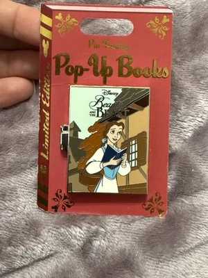 Prendedor con bisagras Bella y la Bestia Bella libros emergentes de los parques de Disney LE nuevo Foto 1 de 3