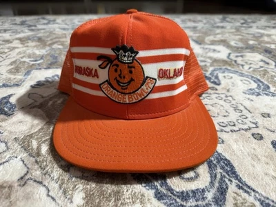 Rare Vintage AJD Striped 1979 Orange Bowl Trucker Hat OK Sooner Nebraska - Image 1 of 4