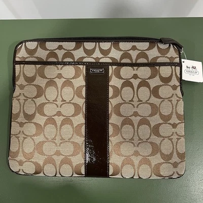 Coach Brown Cocoa Signature Universal Tablet Case  63139B NEW IN BOX - Image 1 of 4