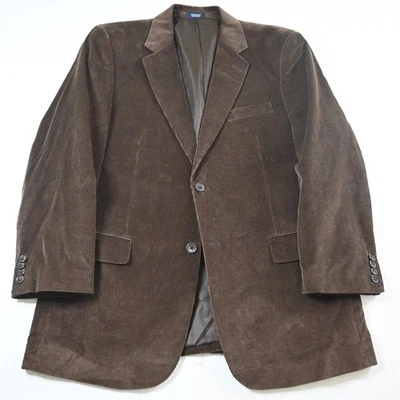 Blazer Traje Chaqueta Abrigo Deportivo Saddlebred 42R Marrón Pana 100% Algodón Para Hombre Foto 1 de 4