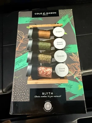 Carrusel Blyth Spice Rack, 16 tarros, bambú Foto 1 de 3