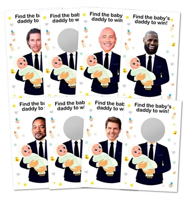 Who is The Babys Daddy Baby Shower Juego Rascador, Fácil de Jugar Juegos Silly... Foto 1 de 4