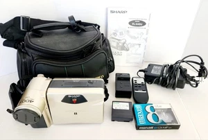 SHARP VL-A45 Viewcam Analog CCD 8mm Video Transfer VCR Camcorder Bundle TESTED! - Picture 1 of 16