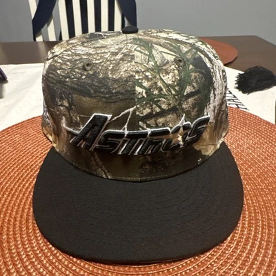 New Era Houston Astros Real Tree Camouflage 35 Year Patch 59FIFTY Fitted Hat  - Image 1 of 4