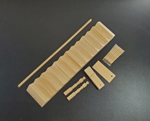 Dollhouse Complete Stair Kit Railing Balusters Newel Posts 1:12 Scale HW 7000 - Picture 1 of 4