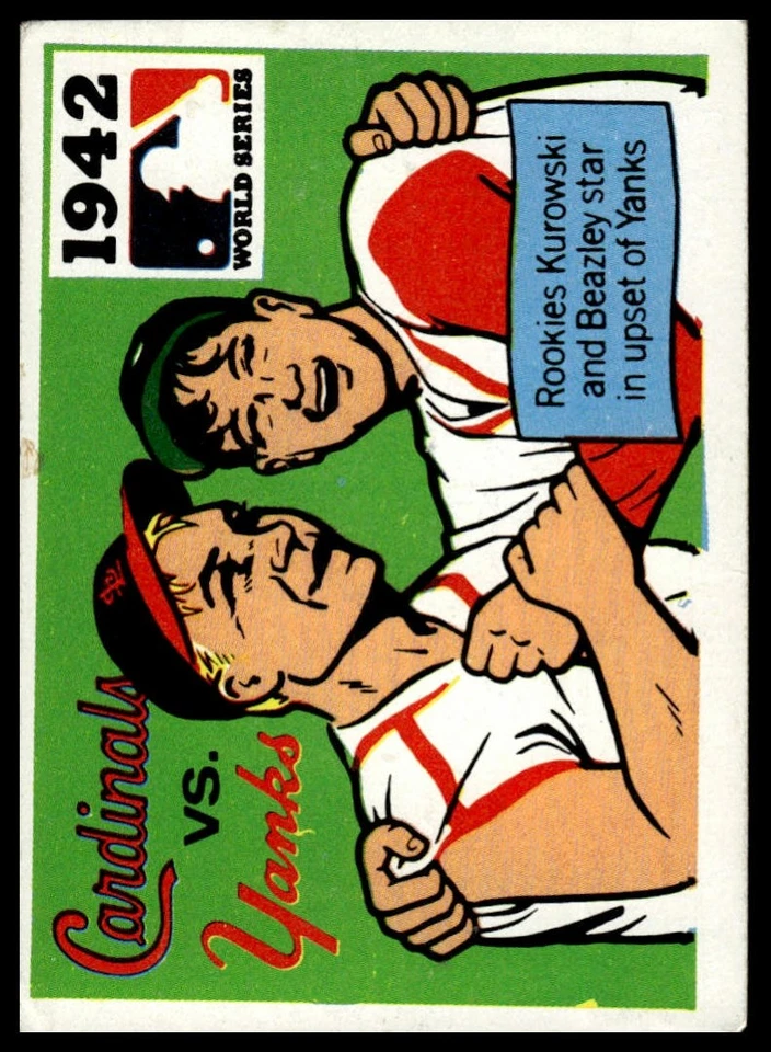 1971 Fleer World Series #40 1942  Cardinals Yankees Kurowski Beazley - Image 1 of 2