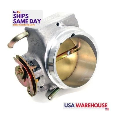 Bbk 17090, un cuerpo de acelerador de aluminio natural para GM 85 MM - LS1 con cable estilo T Foto 1 de 4