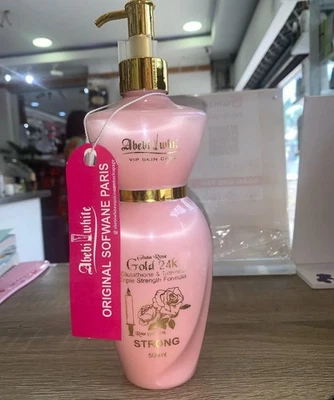 Abebi White Rose Gold 24k Gluta & Tathionil Triple Strong Whitening Lotion 500ml