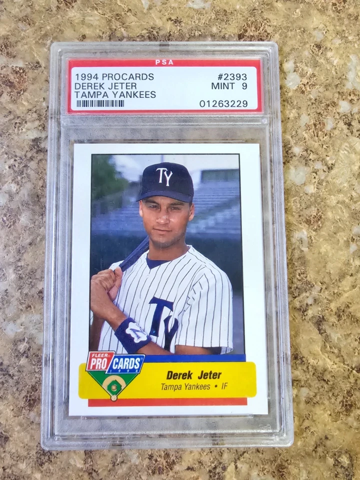 1994 Procards #2393 Derek Jeter Tampa Yankees PSA 9 Mint Trading Baseball Card - Image 1 of 2