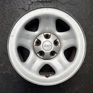 Jeep Steel Silver Cherokee Wrangler OEM Wheel 15” 1993-2006 Factory Rim 9012A - Picture 1 of 12