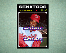 Tom McCraw Washington Senators 1971 Style Custom Baseball Art Card