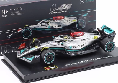 1/43 Mercedes F1 W13E AMG Petronas N.44 Season 2022 L. Hamilton Bburago 18-38066 - Image 1 of 4