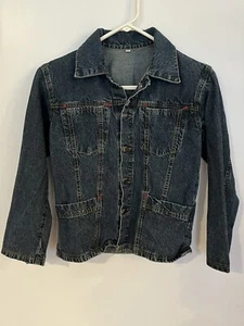 Youth Denim Blue Jean Jacket Button Down Child s Small - Picture 1 of 9