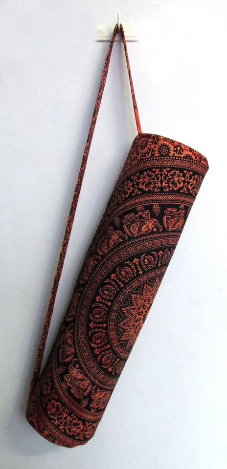 Bolso Mandala Elefante Marrón Indio con Correa para el Hombro Estera de Yoga Portador Bolsas de Yoga Foto 1 de 4