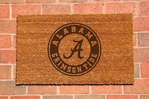 Alfombra de bienvenida grabada con láser de Alabama, fibra de coco 100 % natural - Imagen 1 de 1