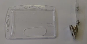 Robuster Sicherheitspass Abzeichenhalter und Clip - Hartacryl ultraklar  - Bild 1 von 1