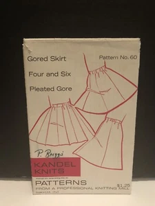 Kandel Knits Sewing Pattern 60 Woman's Gored Skirt Pleated Four & Six 6-20 Uncut - Picture 1 of 5