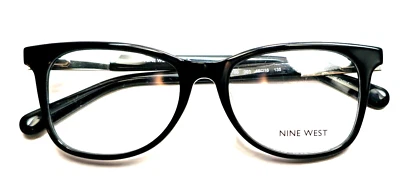 NINE WEST NW5186 001 BLACK  UNISEX AUTHENTIC FULL RIM EYEGLASSES FRAEM 48-16-135 - Image 1 of 4