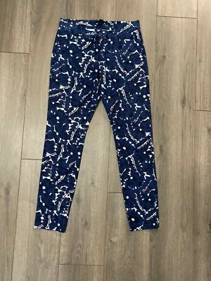 Pantalones de ciudad ajustados Gap nuevos sin etiquetas, azul floral, talla 4, carrera Foto 1 de 4