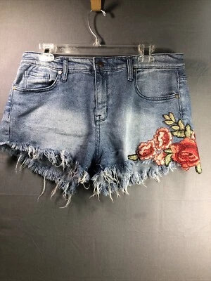 Женские джинсовые шорты Mossimo с подъемом по высоте размер 12/31 суперэластичный розовый дизайн  - Изображение 1 из 4