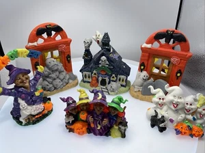 Vintage Halloween Decor 6 Pieces  Scenery Set Accessories - Picture 1 of 24