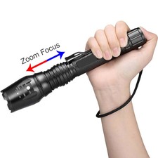 Super Bright 90000LM  T6 Tactical Military LED Flashlight Torch Zoomable 18650