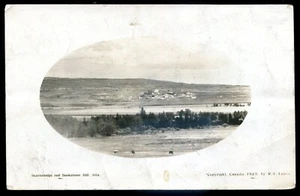 BEAVERLODGE Alberta 1925 Saskatoon Hill Aerial View Real Photo Postcard by Leake - Imagen 1 de 2