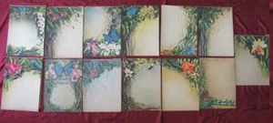 1940s ORIGINAL V.LAZARKEVICH 13pcs WATERCOLOR AQUARELLE CHILD BOOK PAGE DESIGNS - Picture 1 of 12