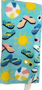 3 gleiche Küche Baumwolle Frottee Handtücher (15"x28") Sommer Strand Thema, Flip Flops, Sonne, TBO - Bild 1 von 14