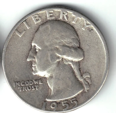 USA - 1955P - Washington ¼ $ - Silver Eagle - Low Mintage - #17643 - Image 1 of 2