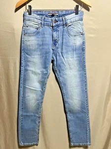 TOMMY HILFIGER Boys Rebel SKINNY Blue Jeans- Straight - Medium Wash-Size 14 (H) - Picture 1 of 7
