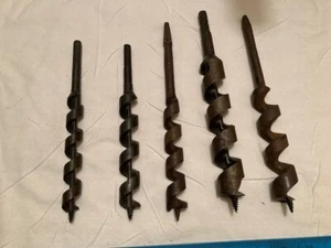 VINTAGE - LOT OF 5 ASSORTED BORE DRILL BITS - FREE SHIP - Picture 1 of 10