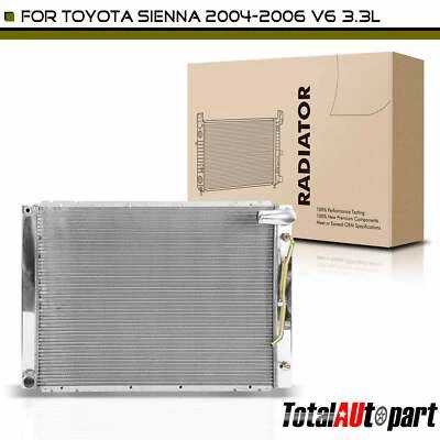 Radiator with Transmission Oil Cooler for Toyota Sienna 2004-2006 3.3L Crossflow - Image 1 of 4