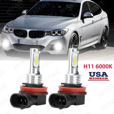 For BMW 320i 328i 335i 525i 528i 535i xDrive H11 White LED Fog Light Bulbs 200W - Imagem 1 de 4
