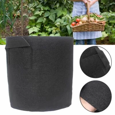 Bolsas de cultivo de 5 galones bolsa de suelo para vivero de plantas asas jardín no tejido engrosado Foto 1 de 4