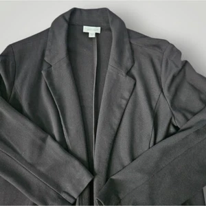 J.Jill schwarzer Ponte Strick Blazer Damen M vorne offen Karriere Jacke Stretch - Bild 1 von 8