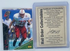 1995 SIGNATURE ROOKIES RC AUTO ZACH WEIGERT AUTOGRAPH #'D 2,750 FOOTBALL NFL