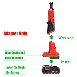 1 Adapter Convert for Ridgid 18V Type Battery To for Milwaukee M12 Cordless Tool - Picture 1 of 9