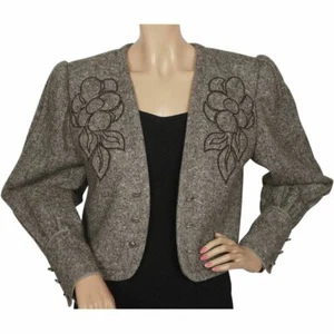 Vintage Nina Ricci Boutique Paris Jacket Wool Tweed Made in France Size 42 - Bild 1 von 7