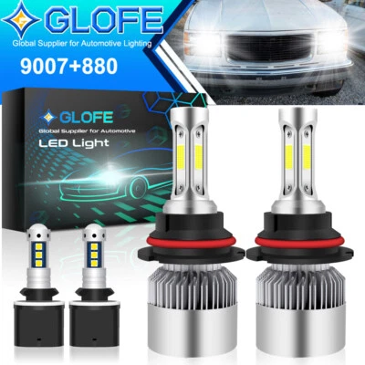 4X LED Headlights + Fog Light Bulbs kit 6000K For Lincoln Navigator 1998-2002 S2 - Image 1 of 4
